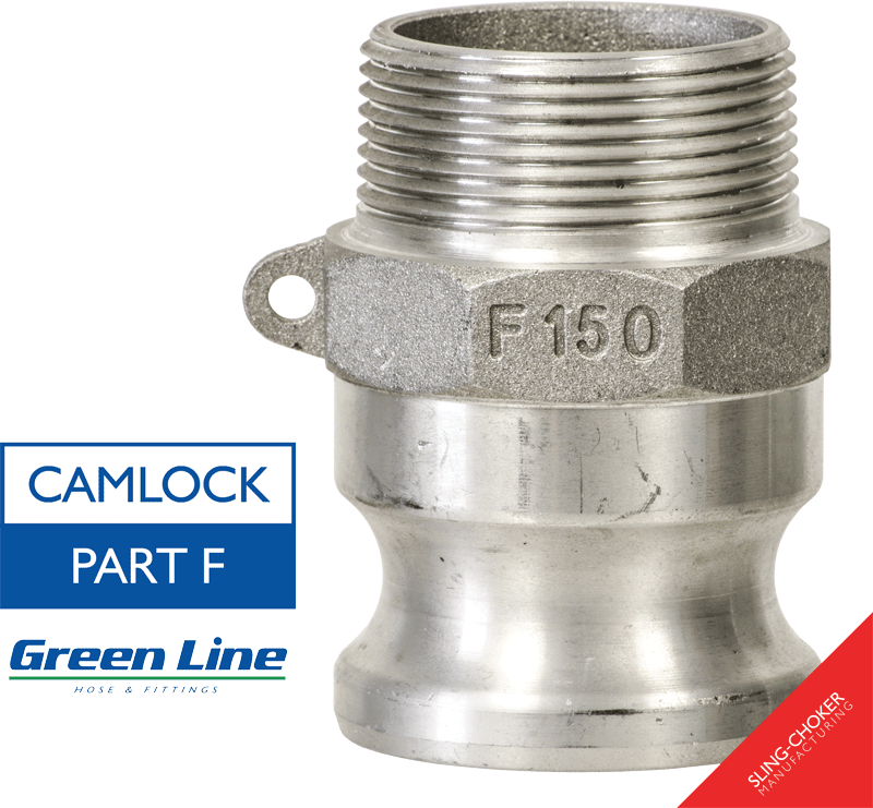 2-1/2" Inch Camlock Fitting Type B 316 Stainless Steel Female Camlock x Male NPT 