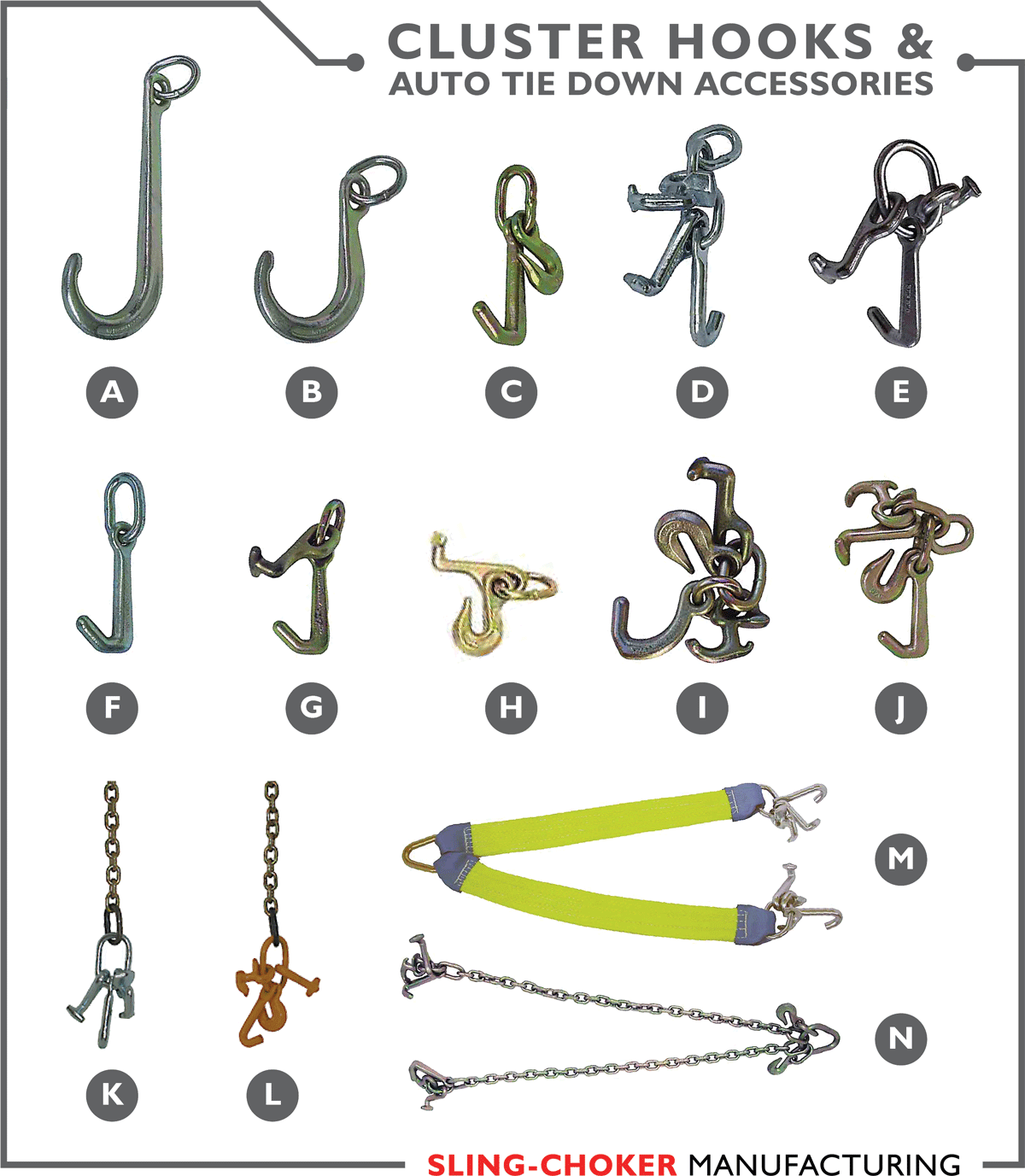 Cluster Hooks and Auto Tie Down Accessories