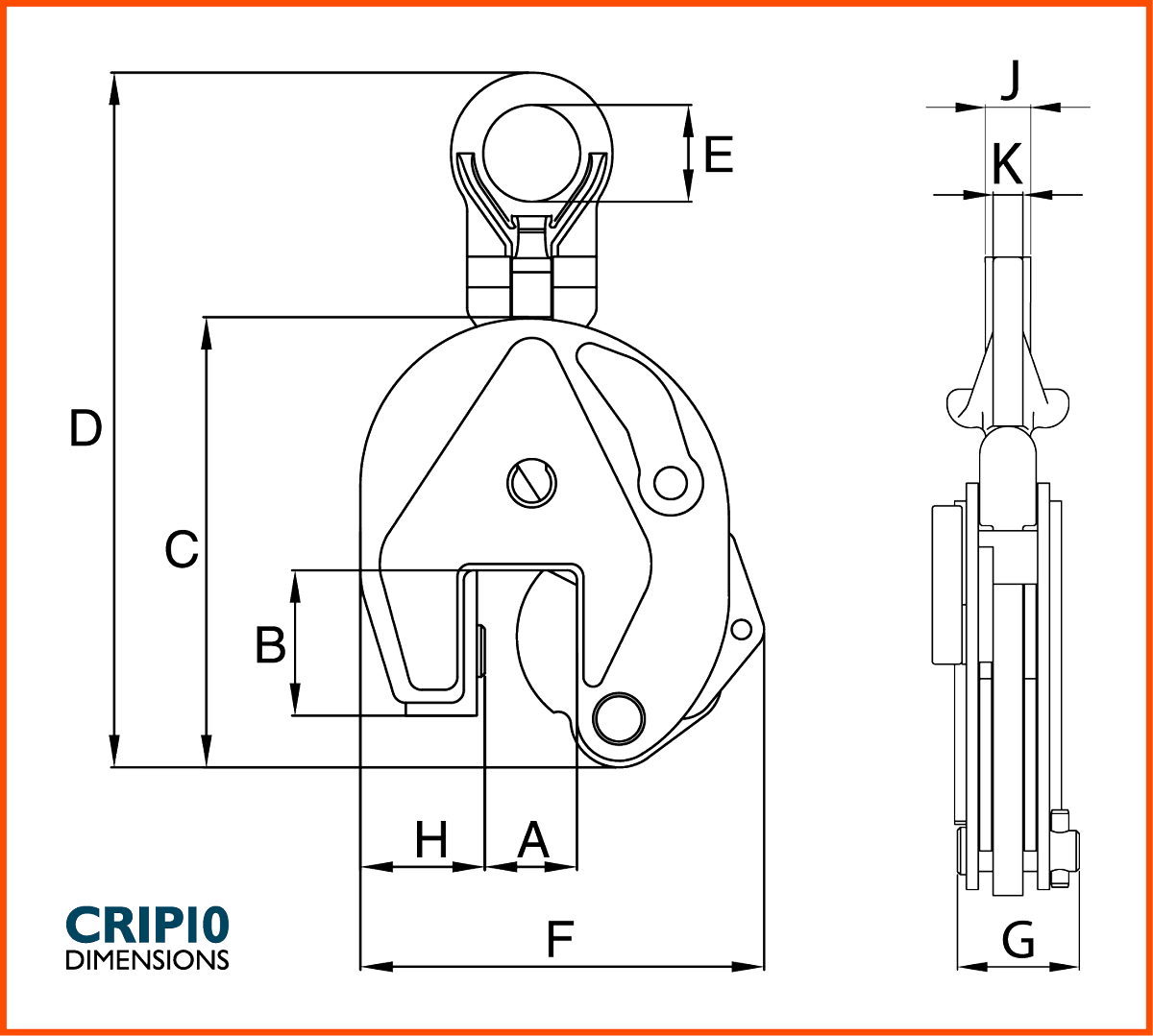 diagram of the CRIP10 Plate Clamp