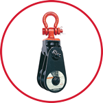 409 Snatch Block with Shackle - Double Sheave