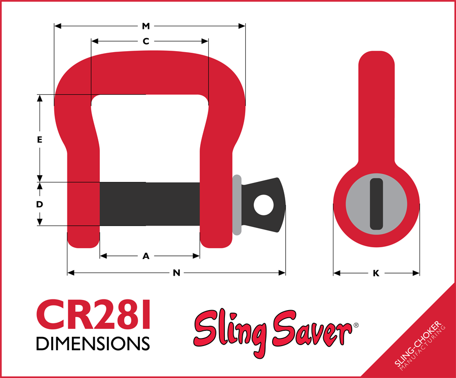 CR281 Shackle Dimensions